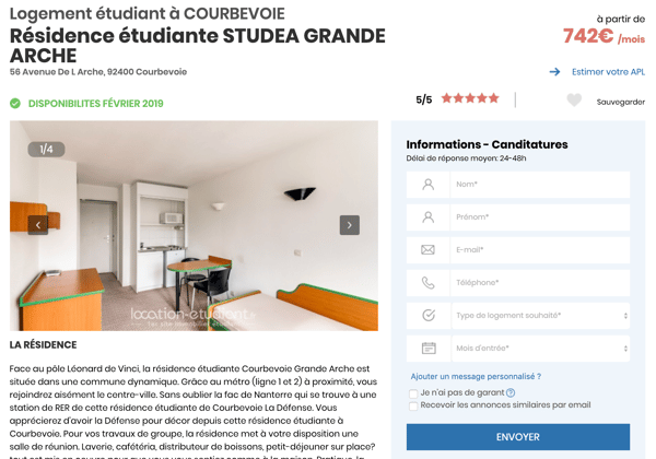 Au moment de remplir votre candidature, vous pourrez choisir votre garant